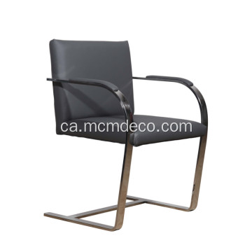 Moderna barra plana brno cadira de menjador de cuir